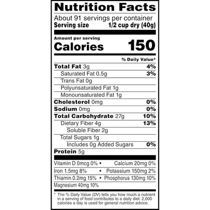 Quaker Old Fashioned Rolled Oats, Non GMO Project Verified, Two 64oz Bags in Box, 90 Servings, 4 Pound (Pack of 2)