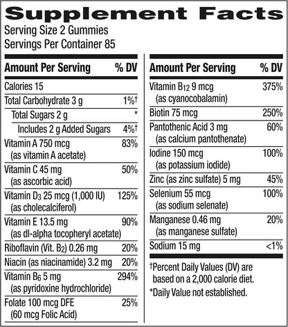 Centrum MultiGummies for Men, Assorted Fruit Flavors, 170 Count