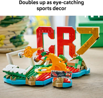 LEGO Editions Cristiano Ronaldo – Soccer Highlights - Building Set for Boys & Girls, Ages 10+ - Collectible Soccer Gift with Plaque - Kids Bedroom or Shelf Decor - 43012