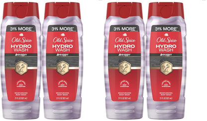 Old Spice Moisturizing Body Wash for Men, Hydro Wash, 2-in-1 Long Lasting Scent & Deep Hydration, 24/7 Shower Fresh, Swagger Scent, 21 oz,2 Count (Pack of 2)