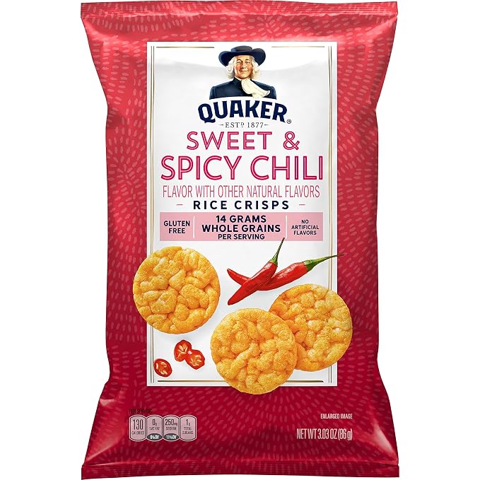 Quaker Rice Crisps, Sweet & Spicy Chili, 3.03 oz Bag