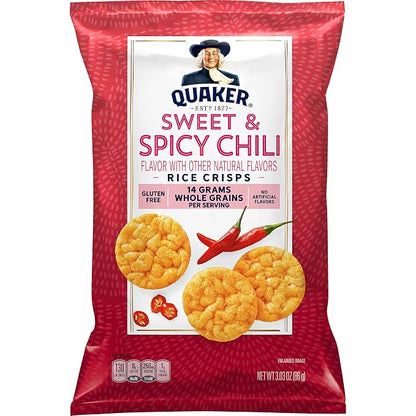Quaker Rice Crisps, Sweet & Spicy Chili, 3.03 oz Bag