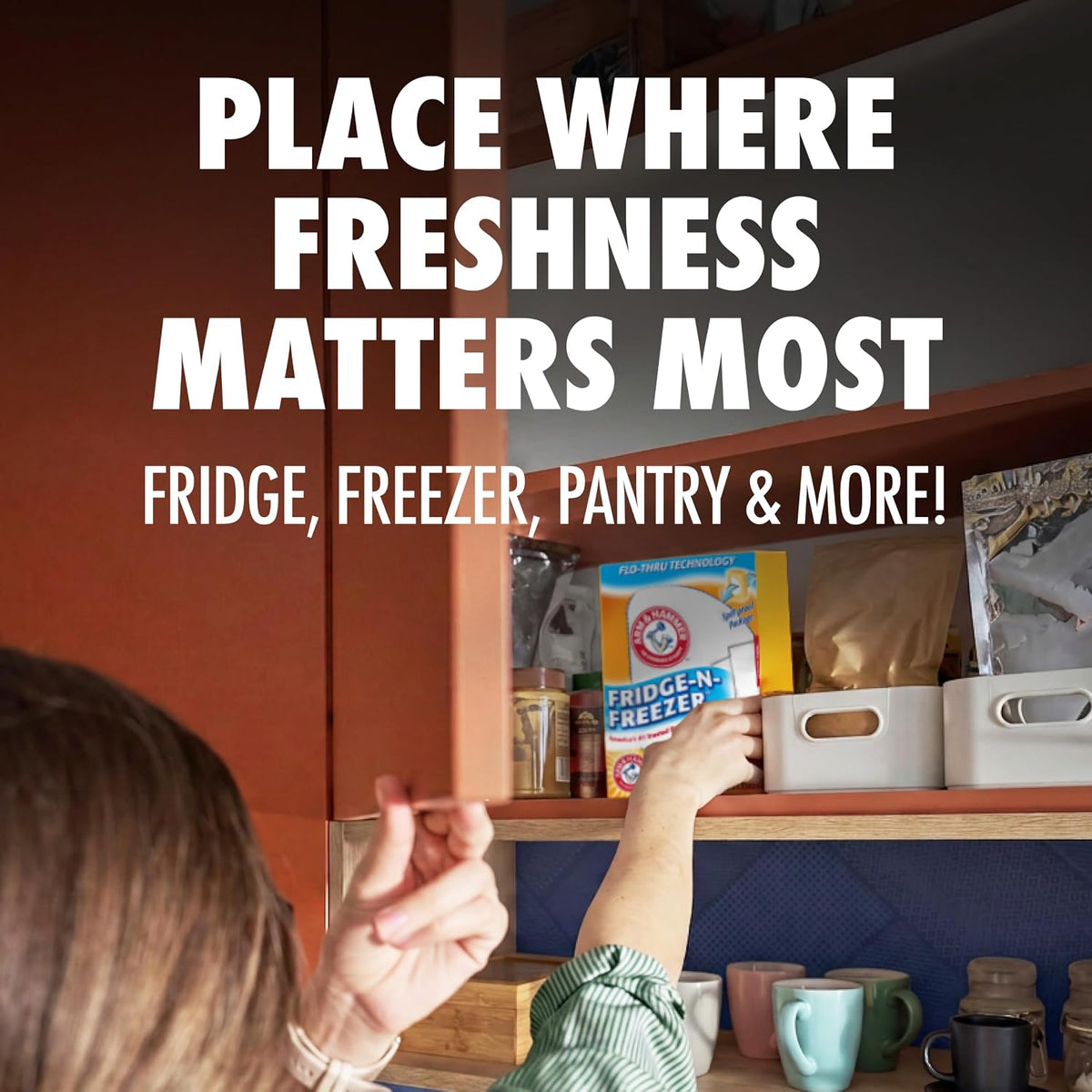 Arm & Hammer Baking Soda Fridge-n-Freezer Odor Absorber, Orange 14 oz, Pack of 24