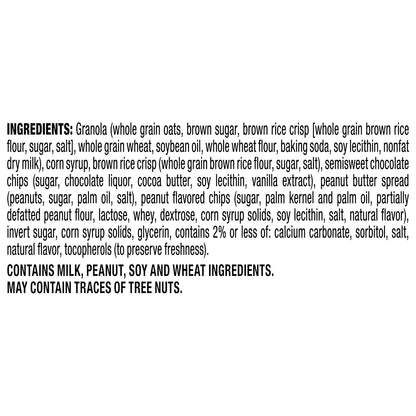 Quaker Chewy Granola Bars, Peanut Butter Chocolate Chip, 58 Count
