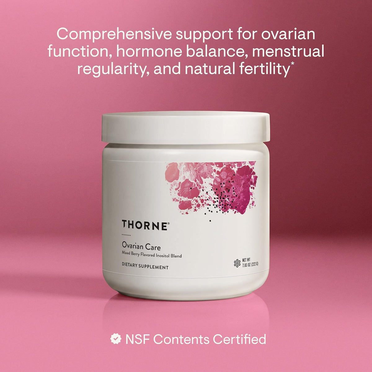 THORNE Ovarian Care, 40:1 Inositol, CoQ10 Phytosome & 5-MTHF, 60 Servings