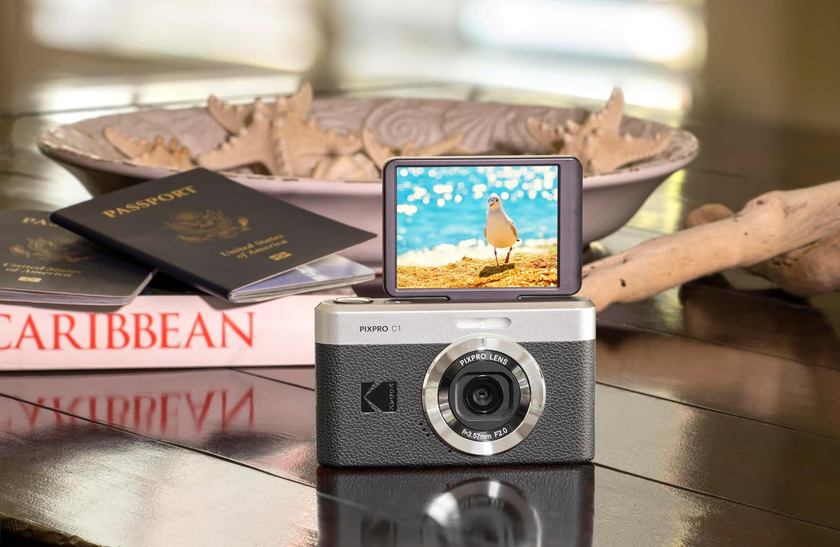 Kodak PIXPRO C1 Digital Camera, 13MP Compact Point & Shoot (Black)