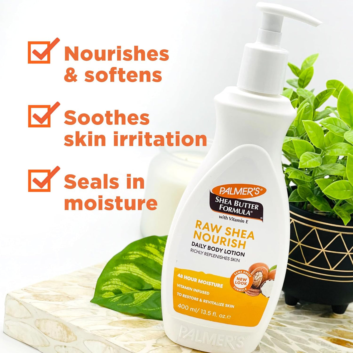Palmer's Raw Shea Body Lotion Formula for Dry Skin (13.5 Fl Oz)