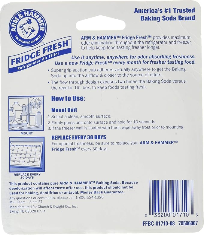 Arm & Hammer Fridge Fresh Refrigerator, 1 Count (Pack of 2)