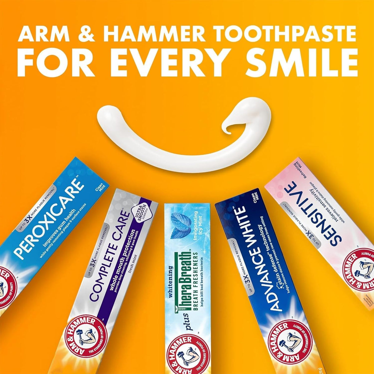 ARM & HAMMER Essentials Fluoride-Free Toothpaste, Clean Mint, 4.3oz, 4-Pack
