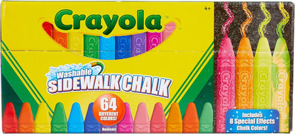 Crayola Ultimate Washable Chalk Collection (64ct), Bulk Outdoor Sidewalk Chalk for Kids, Outdoor Activities & Spring Crafts, Gifts for Kids