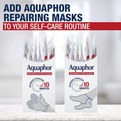 Aquaphor Advanced Therapy Repairing Foot Masks, 6 Masks x 0.7 FL OZ