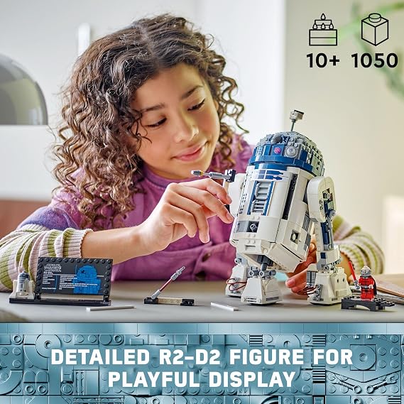 Star Wars R2-D2 Building Toy Set -Display Star Wars Toy, Ages 10+ - Includes 25th Anniversary Darth Malak Minifigure - 75379