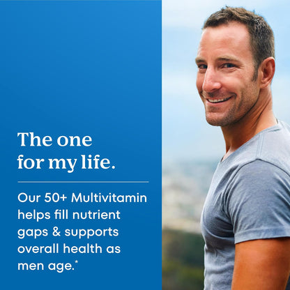One A Day Men’s 50+ Multivitamins, Supplement with A, C, D, E and Zinc for Immune Health*, Calcium & More, 100 Tablets