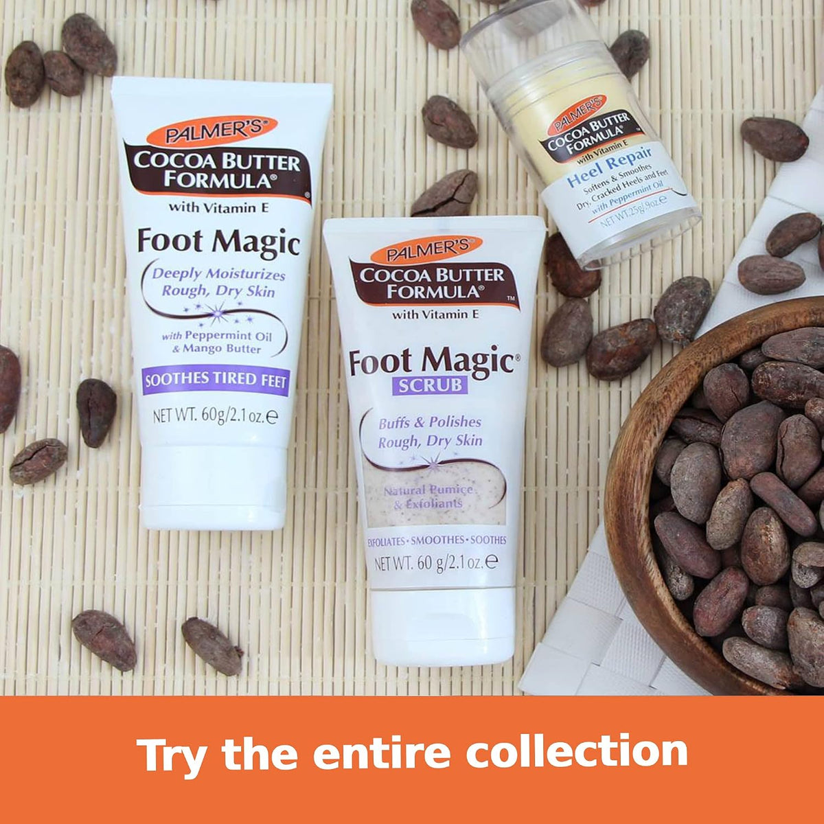 Palmer's Exfoliating Foot Scrub, Foot Magic Cocoa Butter Formula, 2.1 Ounce (Pack of 6)