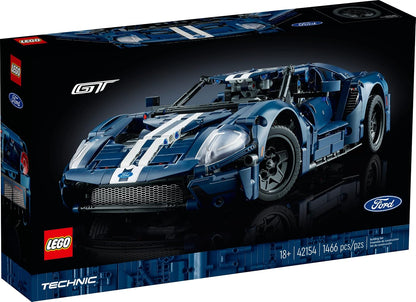 LEGO Technic 2022 Ford GT Building Set for Adults - Collectible Kit W/Authentic Features, Ages 18+ - 1:12 Scale - Gifts for Men & Women - Display as Bedroom or Home Decor - 42154