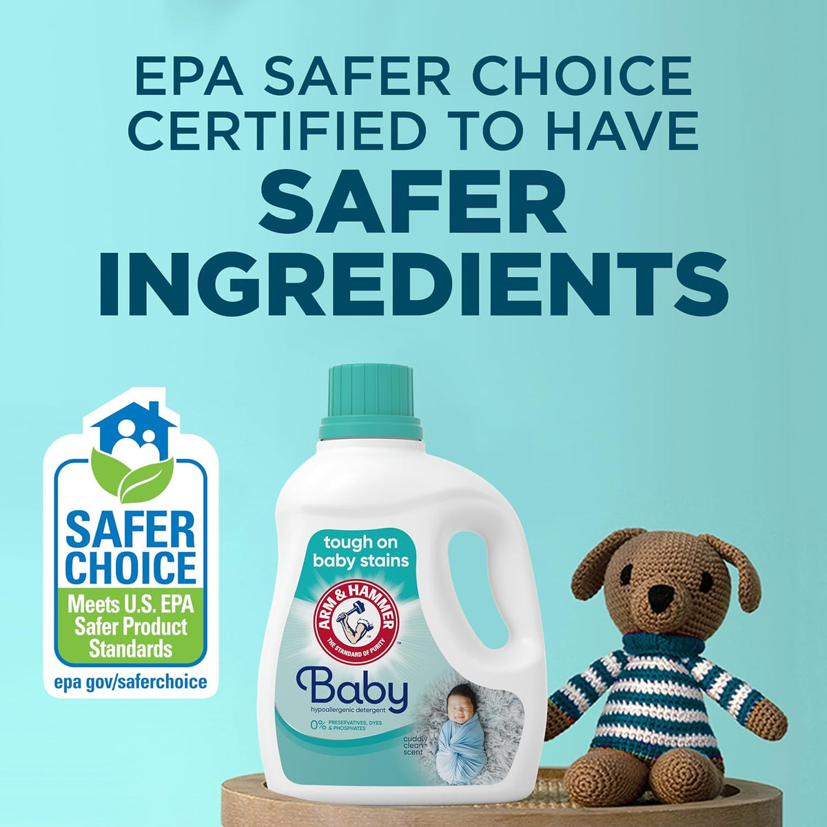 ARM & HAMMER Baby Hypoallergenic Laundry Detergent Liquid, 100.5 Fl Oz
