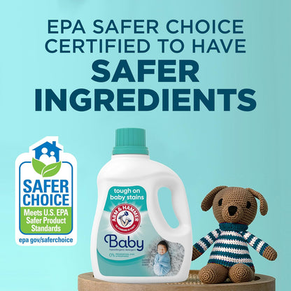 ARM & HAMMER Baby Hypoallergenic Laundry Detergent Liquid, 100.5 Fl Oz