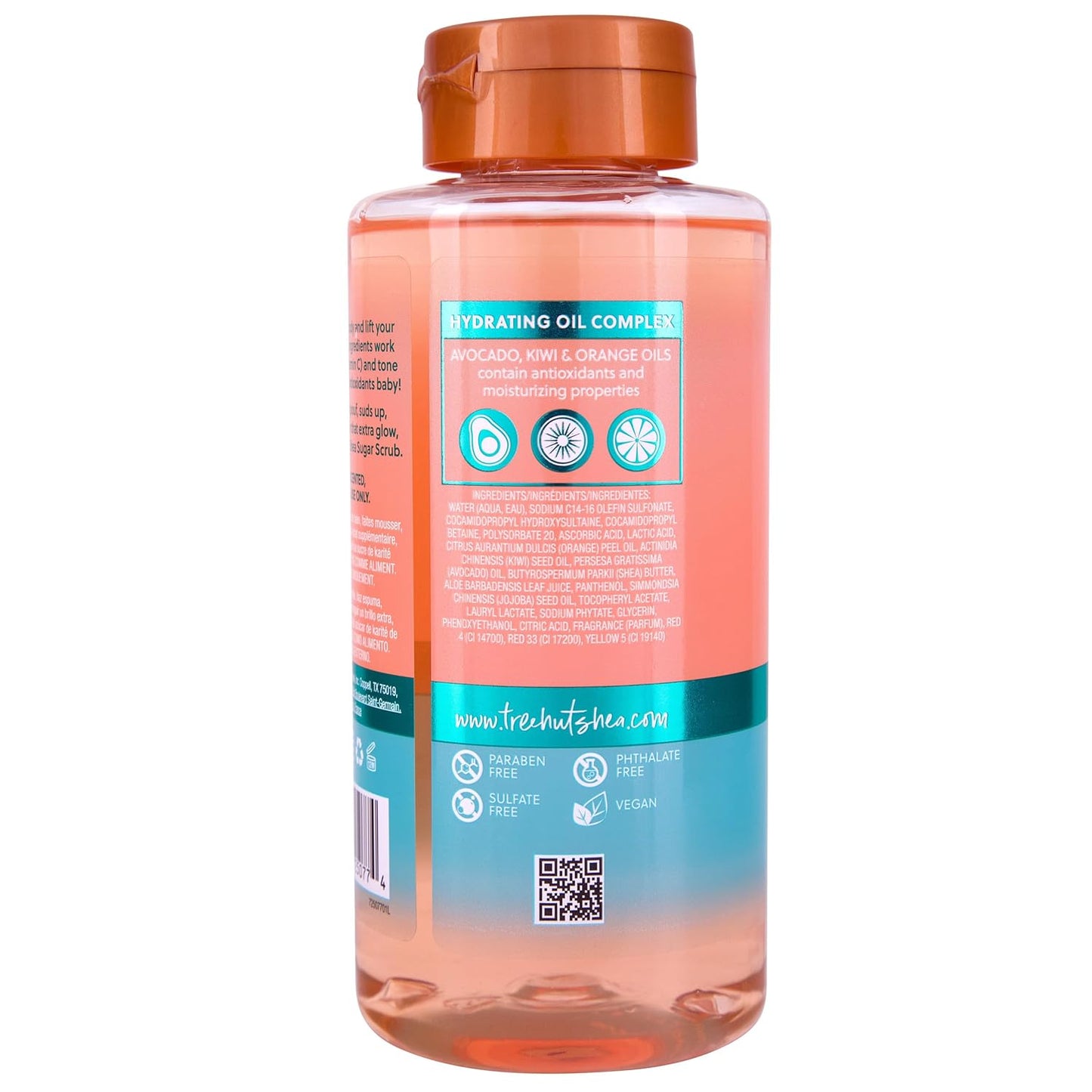 Tree Hut Vitamin C Wash, Gently Cleanses and Leaves Skin Looking Fresh and Radiant, Body Wash, 18 Fl Oz