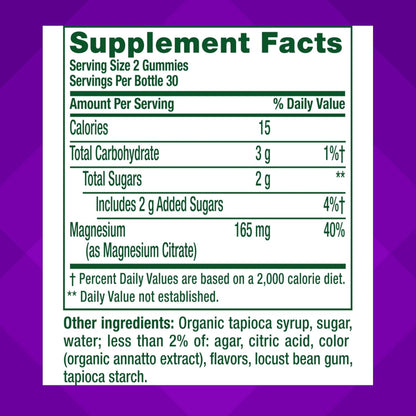 Vitafusion Magnesium Citrate Gummy | High Absorption 60 Gummies