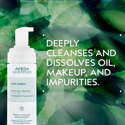 AVEDA Outer Peace Foaming Cleanser | Daily Face Cleanser for Acne-Prone Skin | with Powerful Plant Extracts, 4.2 Fl Oz