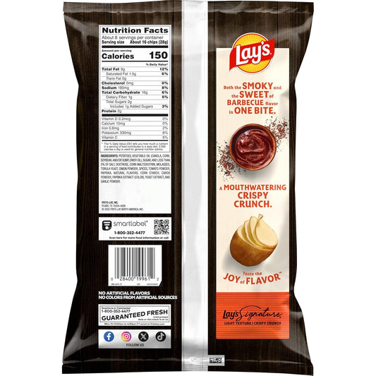Lay's Potato Chips, Barbecue Flavor, 7.75 Oz