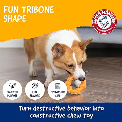 Arm & Hammer Nubbies Rubber Ring Dog Dental Chew Toy, Peanut Butter