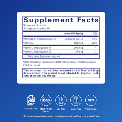 Pure Encapsulations Synergy K, 60 Capsules