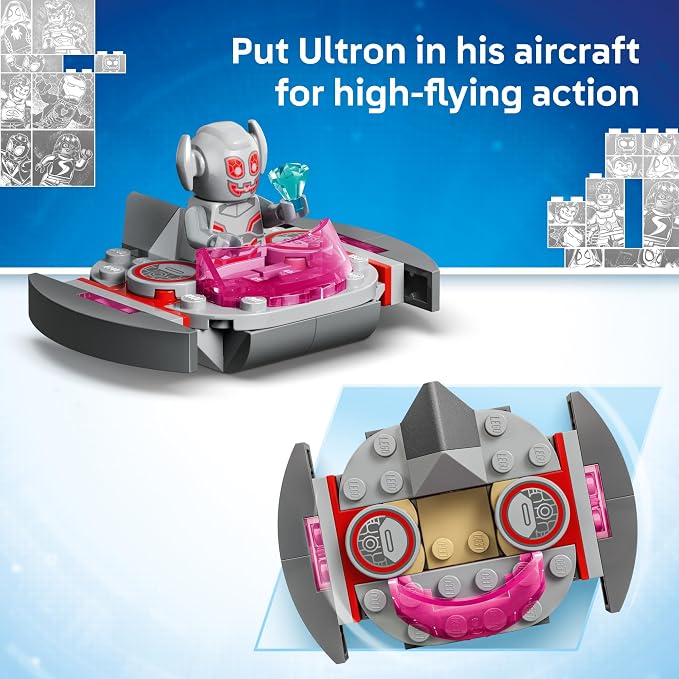 LEGO Marvel Iron Man and His Awesome Friends Ultron vs. Iron Man 11209 | Preschool Building Toys for Boys & Girls, Ages 4+, Marvel Action Figures, Sturdy Build for Pretend Play, 96 pieces, Gift Idea
