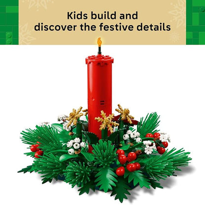 LEGO Christmas Table Decoration Building Toy for Kids - Brick-Built Holiday Centerpiece & Festive Room Decor - Christmas Craft for Girls & Boys, Ages 12+ - Gift Idea for Families - 40743