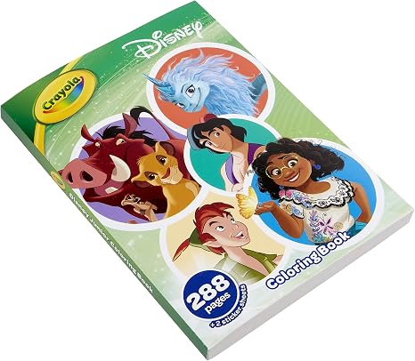 Crayola Coloring Book, Big Book of Disney Animation, 288 Coloring Pages, Gift for Kids, Age 3, 4, 5, 6