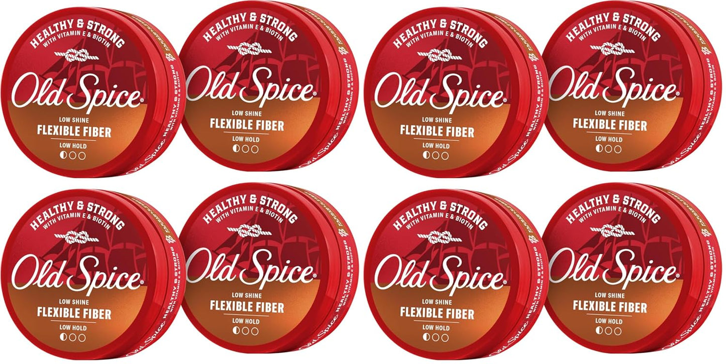 Old Spice Fiji Pomade for Men, Loose Hold, Low Shine, Men's Hair Styling, 2.22 Oz Each, Twin Pack (Pack of 4)
