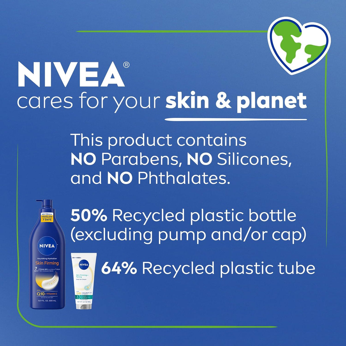NIVEA Skin Firming Body Lotion and Gel Cream Variety Set, 2 Items