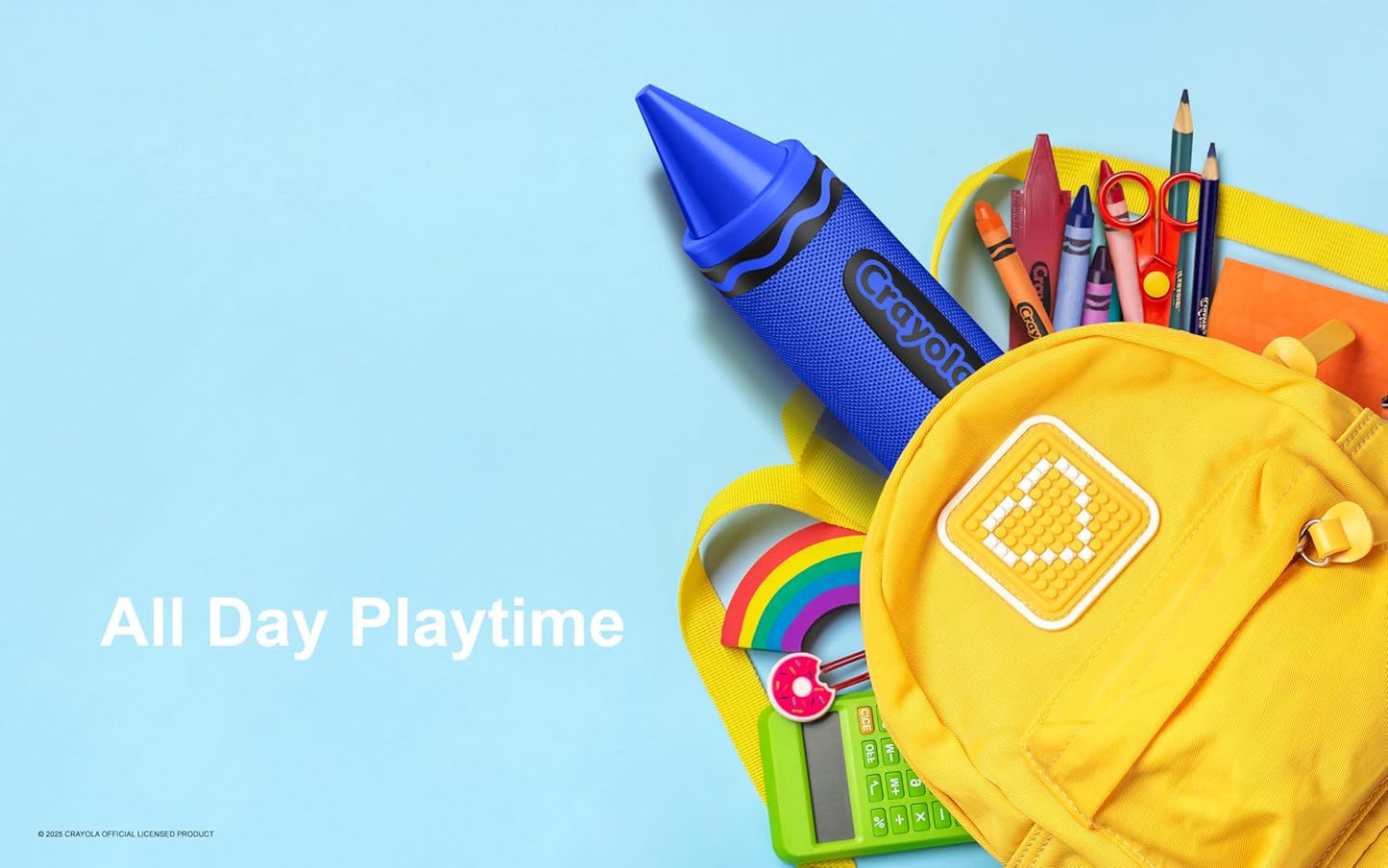 Crayola Kids Crayon Speakers Bluetooth, Portable Bluetooth Speakers | 20W Peak Power HD Sound, Mini Bluetooth Speaker Wireless with TWS Pairing BT 5.3, FM Radio Home/Party/Outdoor/Travel
