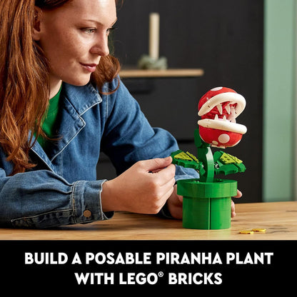 LEGO Super Mario Piranha Plant Building Sets for Adults - Mario Collectible for Men & Women, Ages 18+ Years - Gift for Birthdays - Bedroom, Home Office, or Book Shelf Decor - 71426
