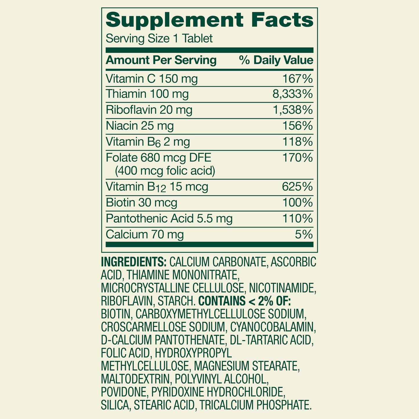 Spring Valley Super Vitamin B-Complex Tablets Dietary Supplement Value Size, 500 Count