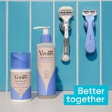 Venus Pubic Hair & Skin Smoothing Cleanser + Shave Gel, Gentle Skin Cleanser and Shaving Gel for Women, Bikini Zone Shave Gel, 190ml