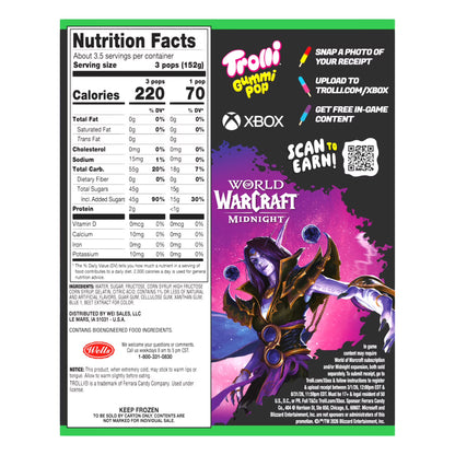 Trolli Frozen Gummi Pops Sour Gummy Candy Frozen Snacks, Very Berry, 10 count
