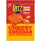 (3 pack) RITZ Toasted Chips Cheddar Crackers, Party Snacks, 8.1 oz