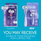 Venus Manual Razor, Deluxe Smooth Swirl for Women, 5 Blades, Handle + 2 Refills, Purple