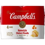 (3 pack) Campbell’s Condensed Homestyle Chicken Noodle Soup, 10.5 oz Can (4 Pack)