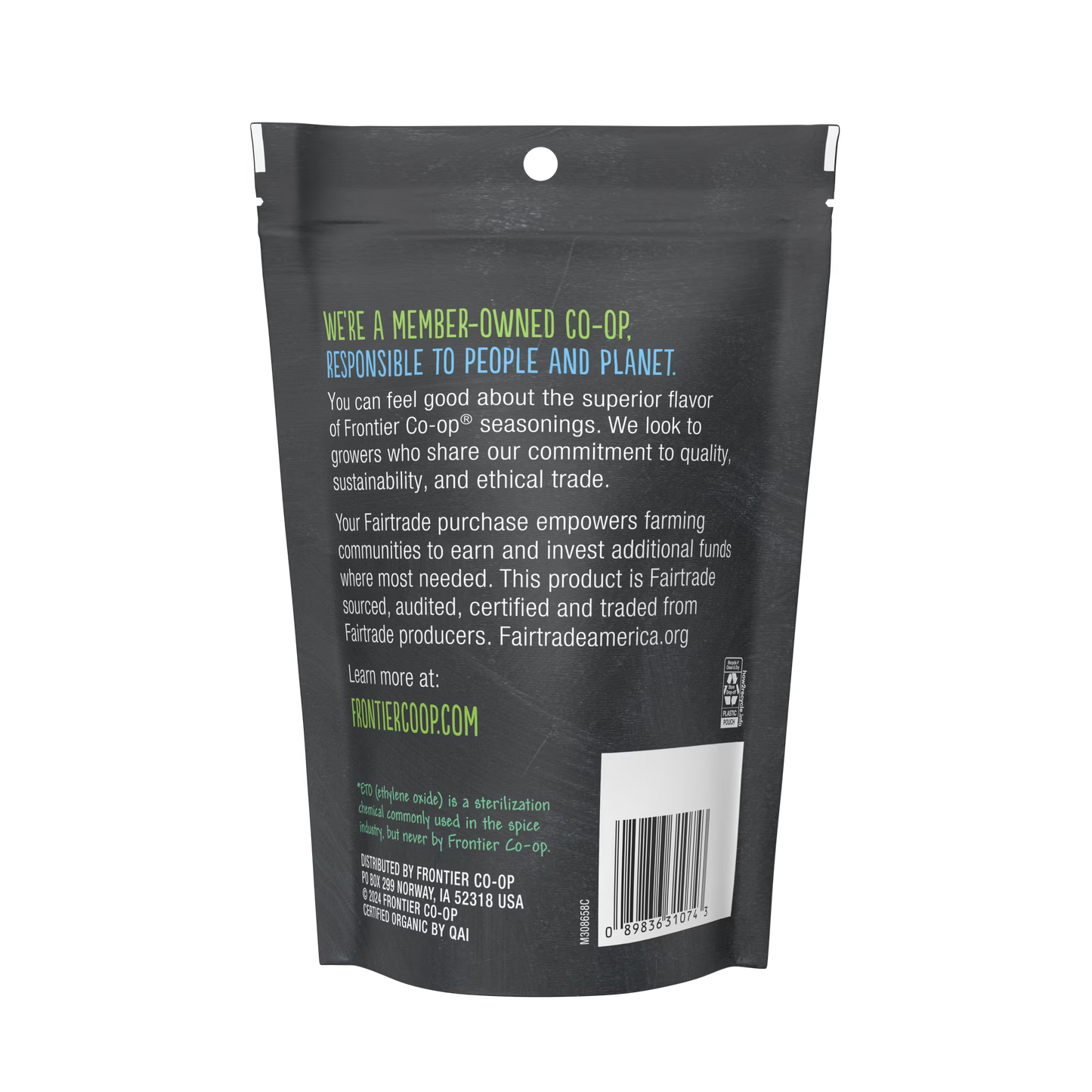 Frontier Co-op Fair Trade Certified Organic Ceylon Cinnamon Powder, 5.57 oz Bag