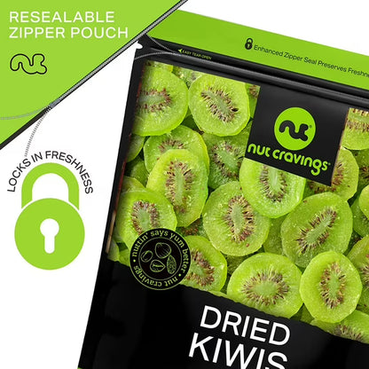 Dried Kiwi Slices, with Sugar Added 32oz by Nut Cravings
