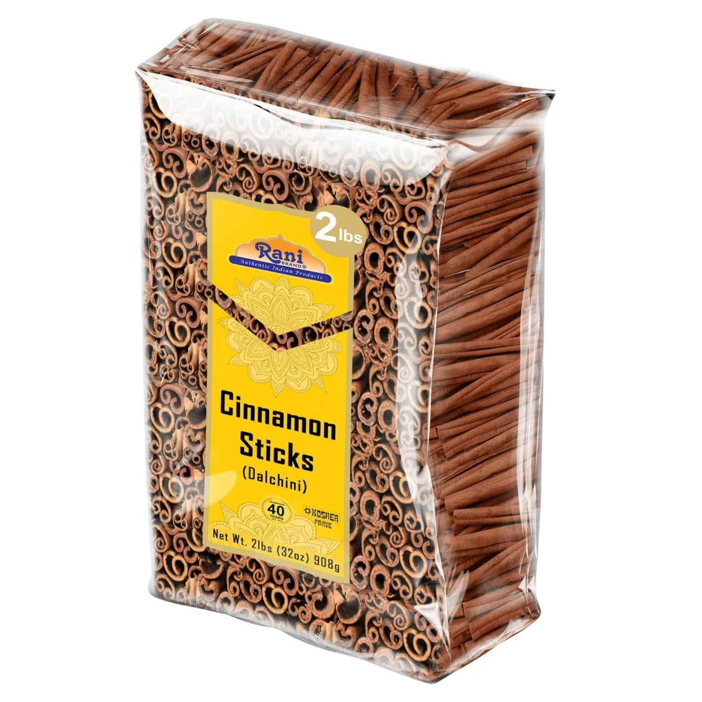 Rani Cinnamon Sticks 32oz (2lbs) 908g Bulk Bag - 175-200 Sticks - Strong Aroma, Perfect for Baking, Cooking & Beverages | 3+ Inches Length - Cassia Saigon Cinnamon from Vietnam | Kosher