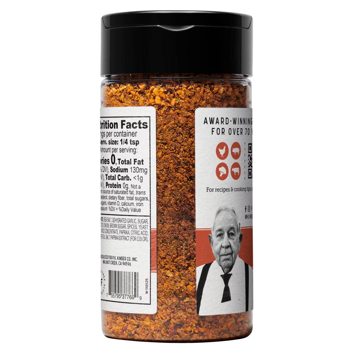 Kinder's Spicy Garlic Crunch Seasoning Blend with Chilis, Garlic, and Sea Salt, 6.6 oz