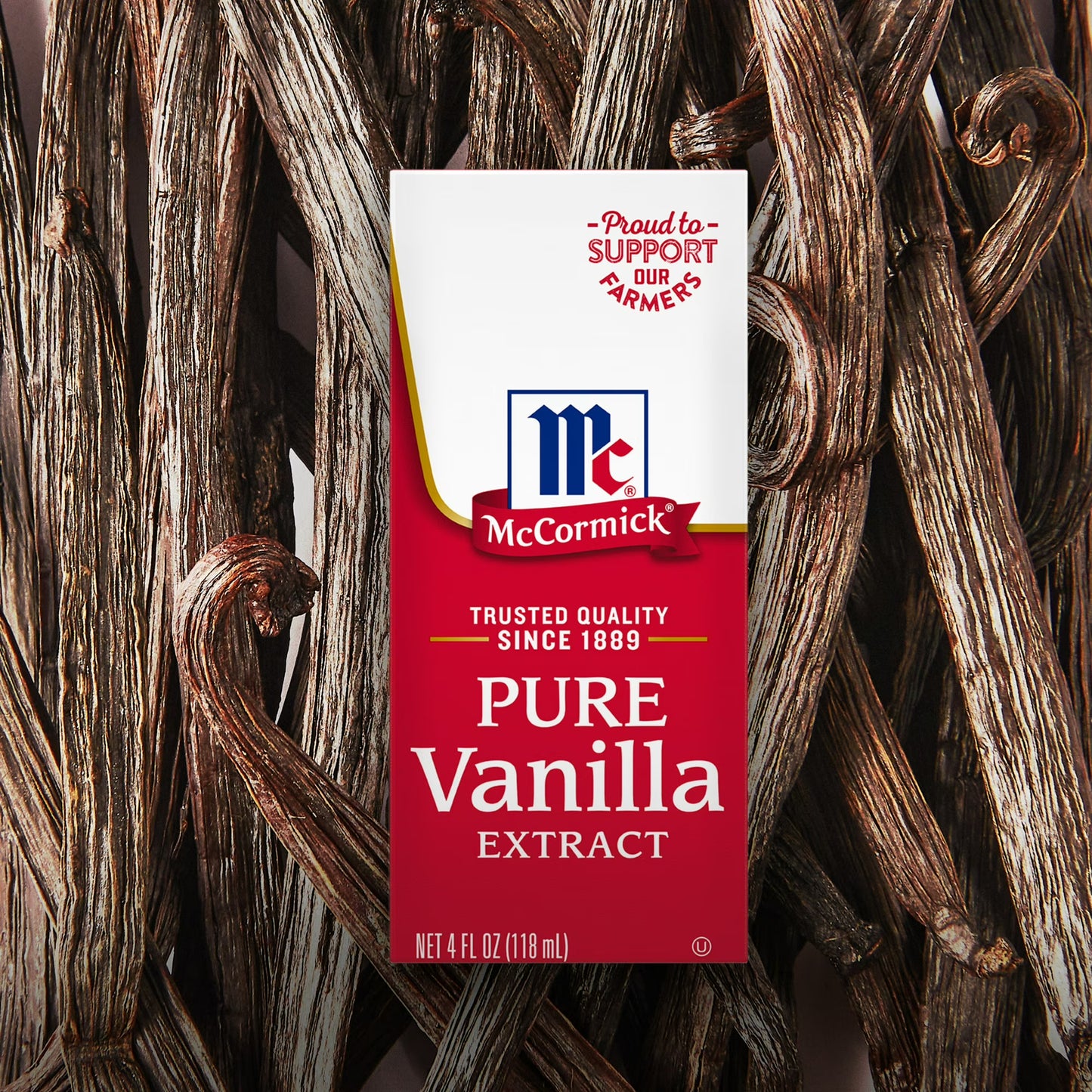 McCormick All Natural Pure Vanilla Extract, 4.0 fl oz Box