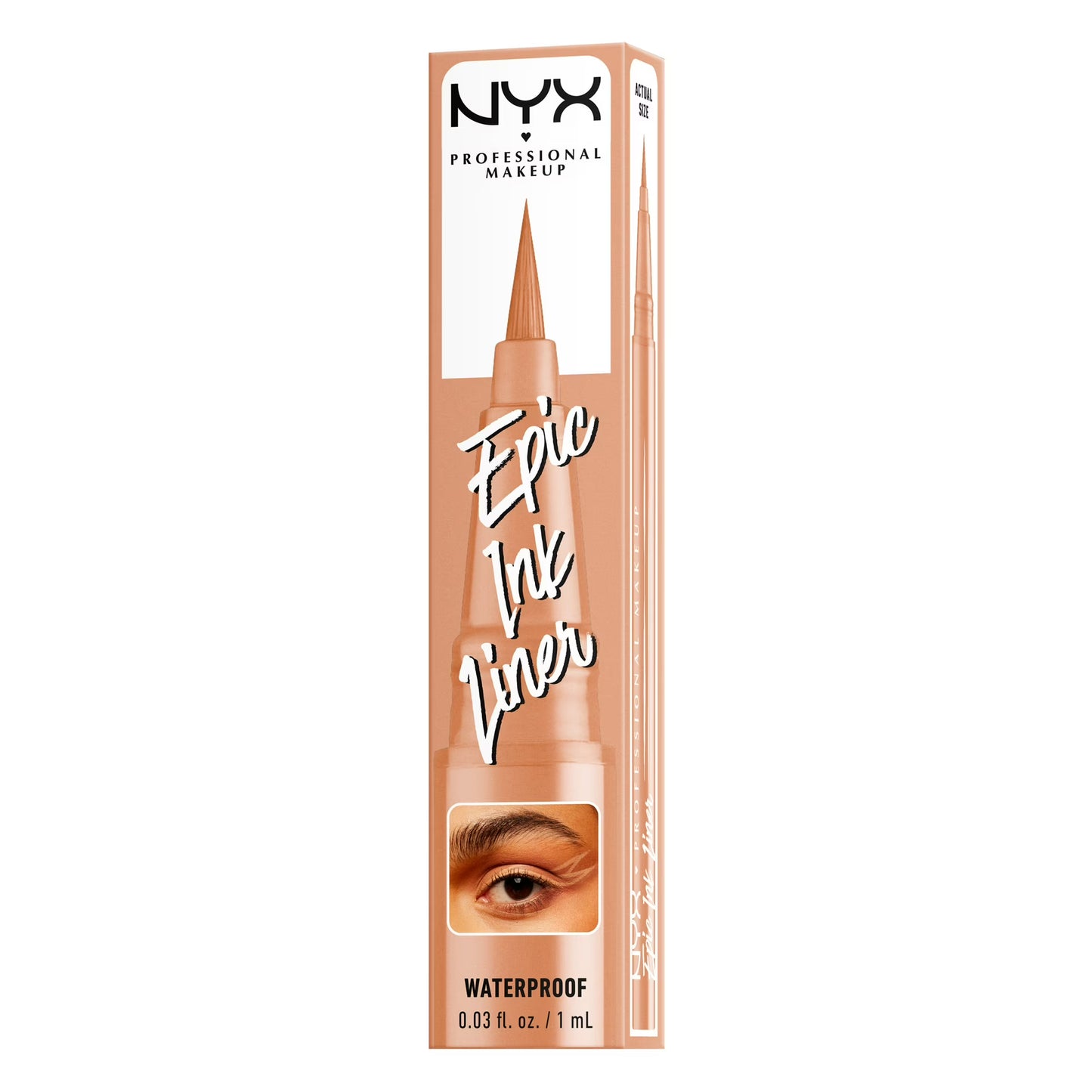 NYX Professional Makeup Epic Ink Liner, Waterproof Liquid Eyeliner Pen - Lil Toasty, Lil Toasty, 0.03 fl oz