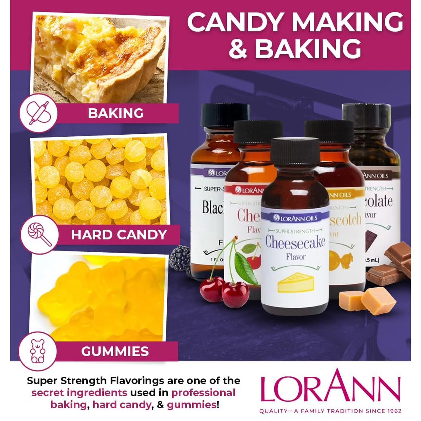 LorAnn Oils Super Strength Flavoring - Used For Candy Making, Flavoring Extracts, Baking, Hard Candy, and Flavor Oils, Cheesecake, 1 fl dram
