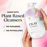 Olay Fresh Radiance Body Wash, Strawberry & Mint, with Vitamin B3, 35 fl oz