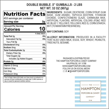 Gumballs for Gumball Machine, 0.5 Inch Mini Gumballs, Approx. 560 Pieces, 2lb Bulk Bag, Dubble Bubble Assorted Fruit Flavored Bubble Gum, Gumball Machine Refills