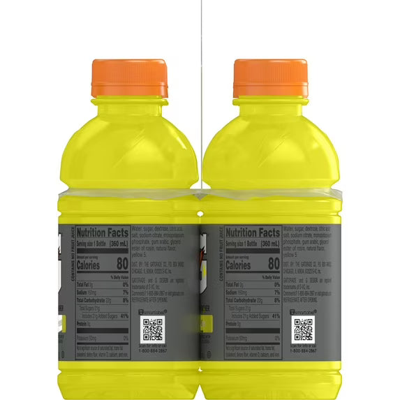 Gatorade Thirst Quencher Lemon Lime Sports Drinks, 12 fl oz, 12 Count Bottles